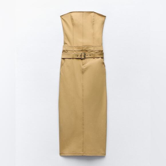 ZARA STRAPLESS DRESS - Picture 5 of 7
